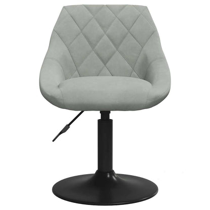 vidaXL Chaises de salle à manger pivotantes 2 pcs Gris clair Velours