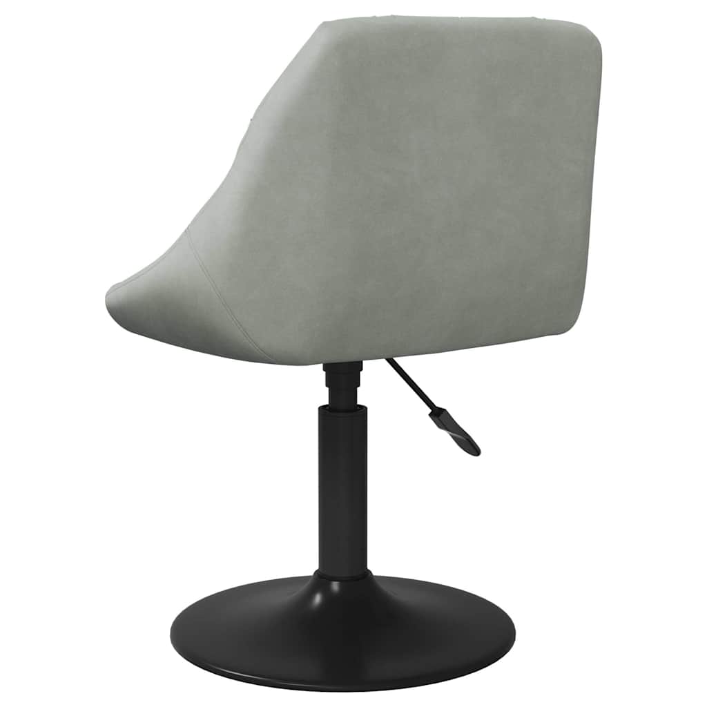 vidaXL Chaises de salle à manger pivotantes 2 pcs Gris clair Velours