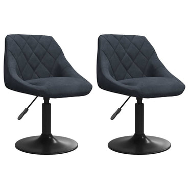 vidaXL Chaises de salle à manger 2 pcs Pivotantes Gris foncé Velours