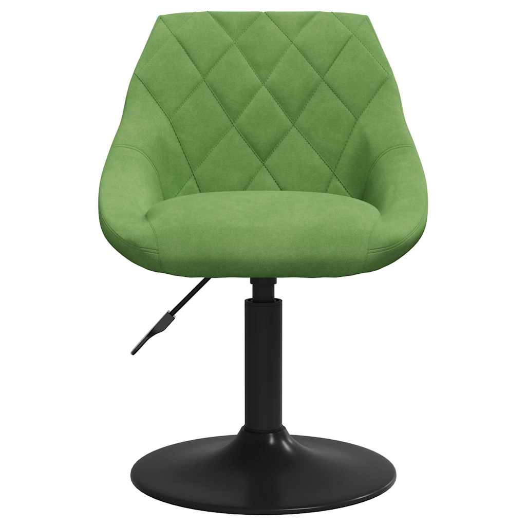 vidaXL Chaises de salle à manger pivotantes 2 pcs Velours vert clair