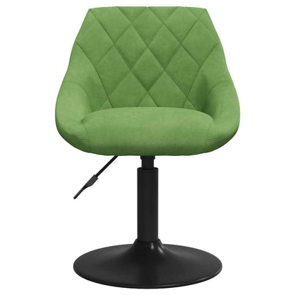 vidaXL Chaises de salle à manger pivotantes 2 pcs Velours vert clair