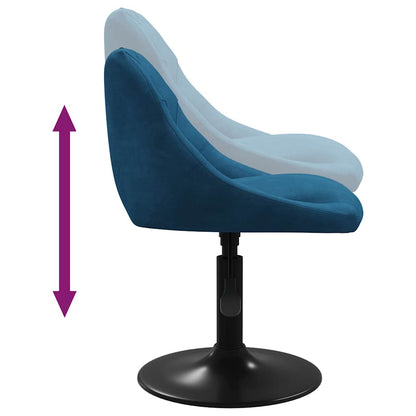 vidaXL Chaises de salle à manger pivotantes 2 pcs Velours bleu