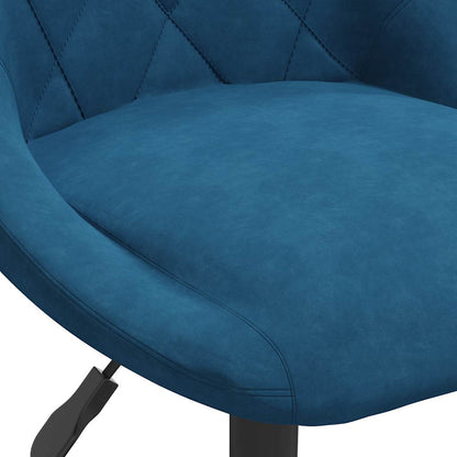 vidaXL Chaises de salle à manger pivotantes 2 pcs Velours bleu