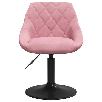 vidaXL Chaises de salle à manger 2 pcs Pivotantes Velours rose