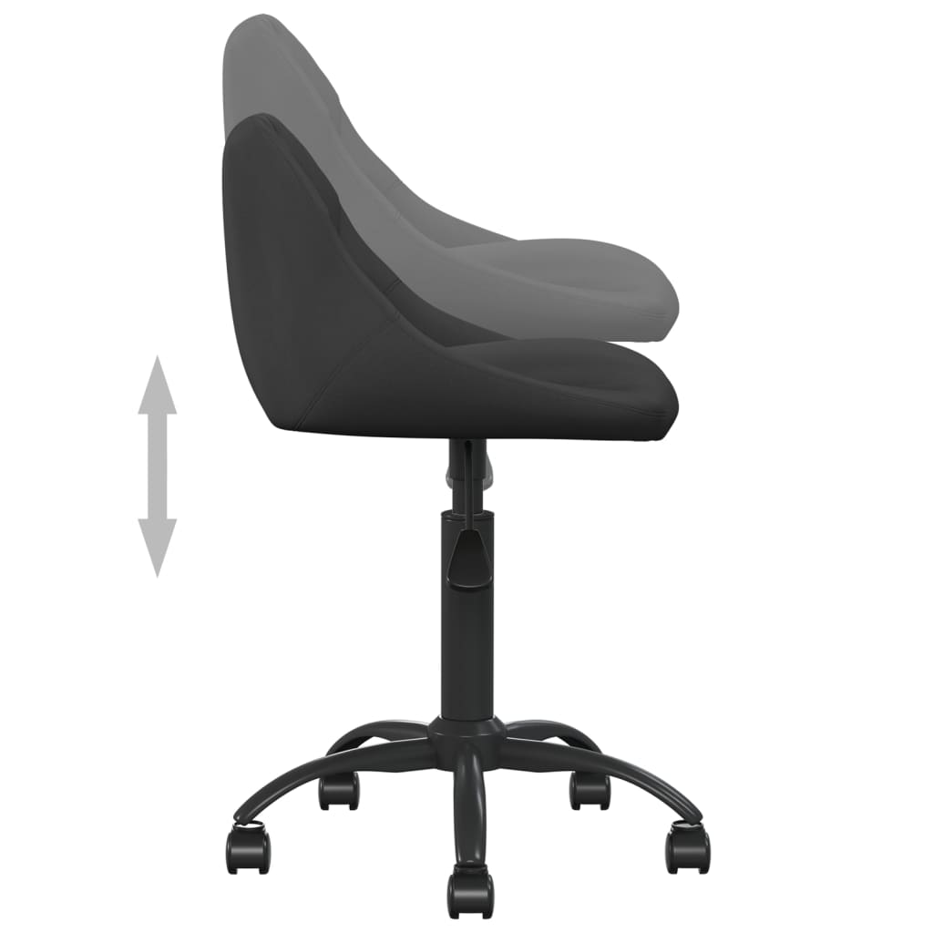 vidaXL Chaise de salle à manger noire en velours