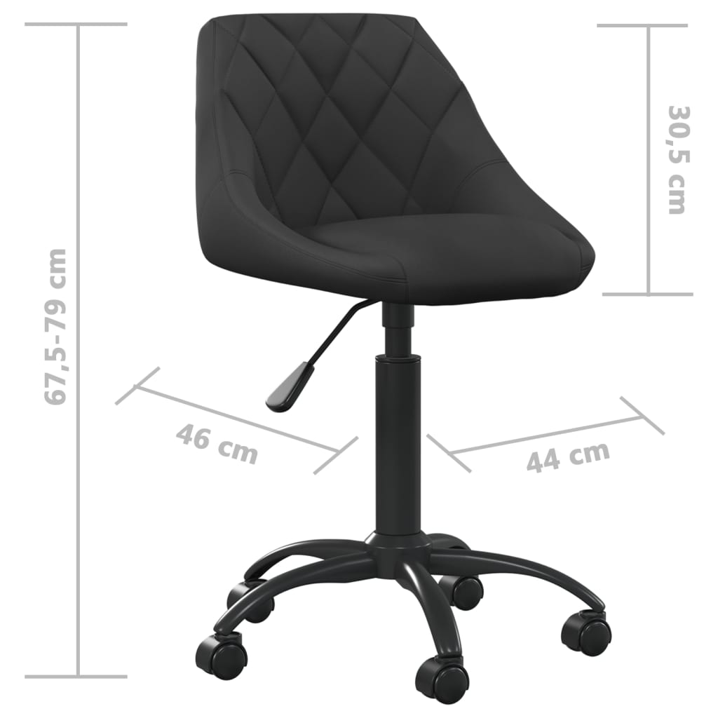 vidaXL Chaise de salle à manger noire en velours