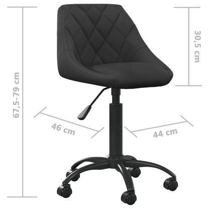 vidaXL Chaise de salle à manger noire en velours