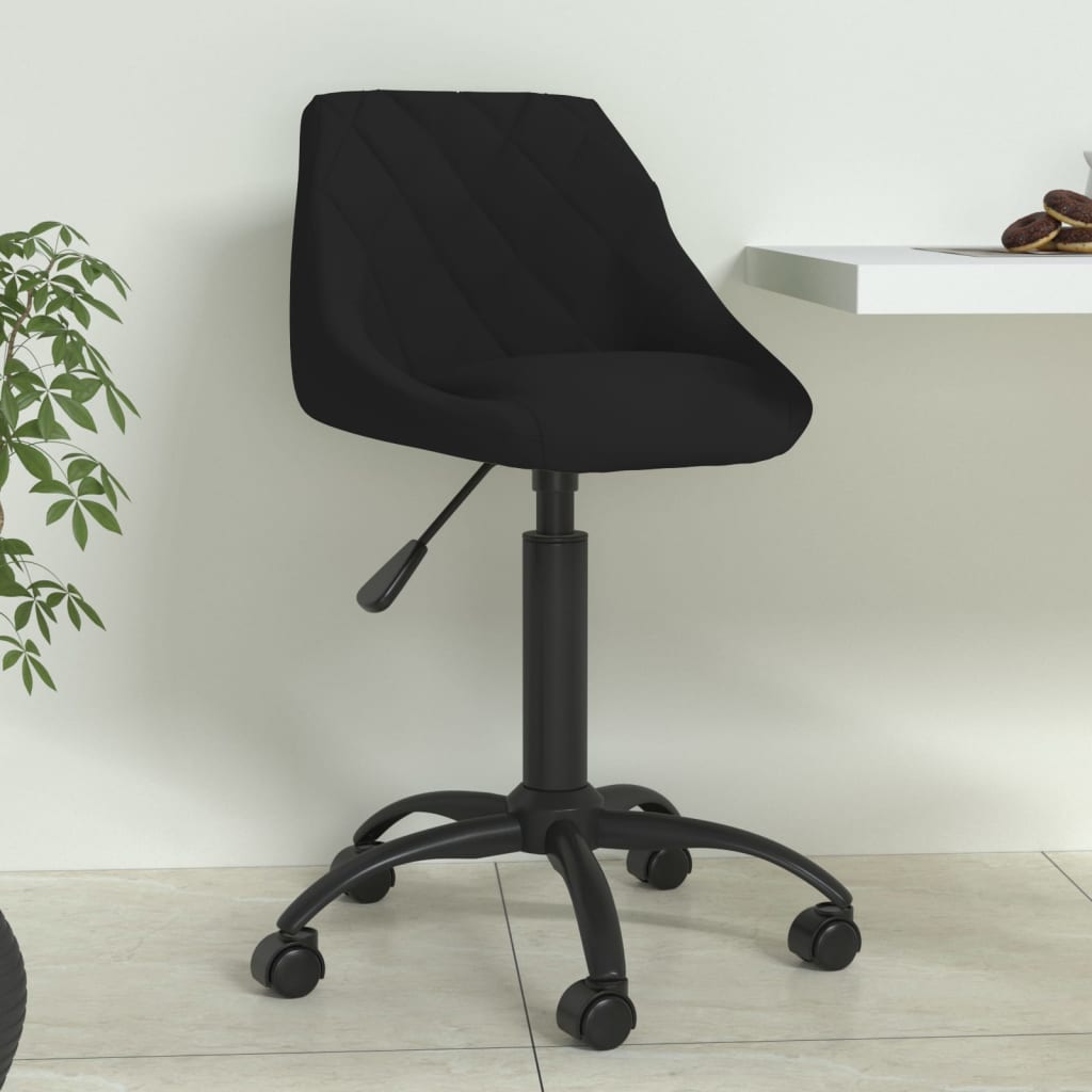 vidaXL Chaise de salle à manger noire en velours