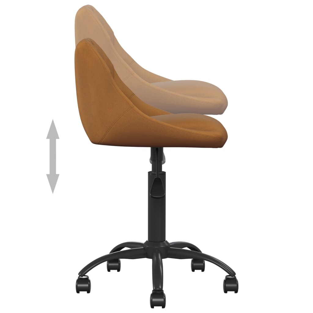 vidaXL Chaise de salle à manger marron velours
