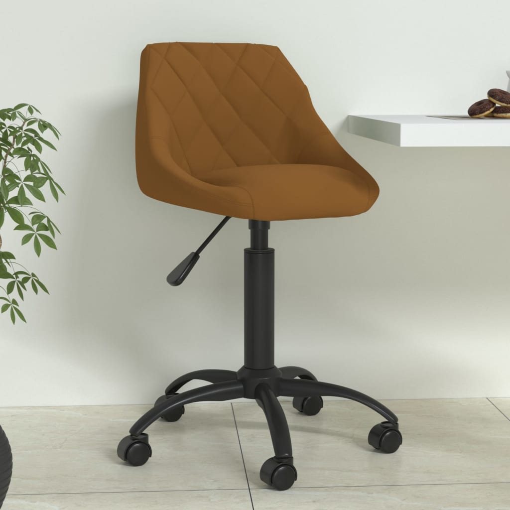 vidaXL Chaise de salle à manger marron velours