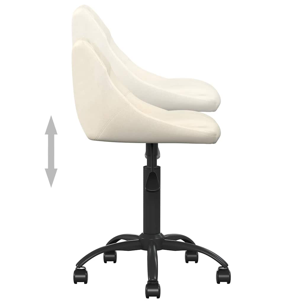 vidaXL Chaise de salle à manger crème velours