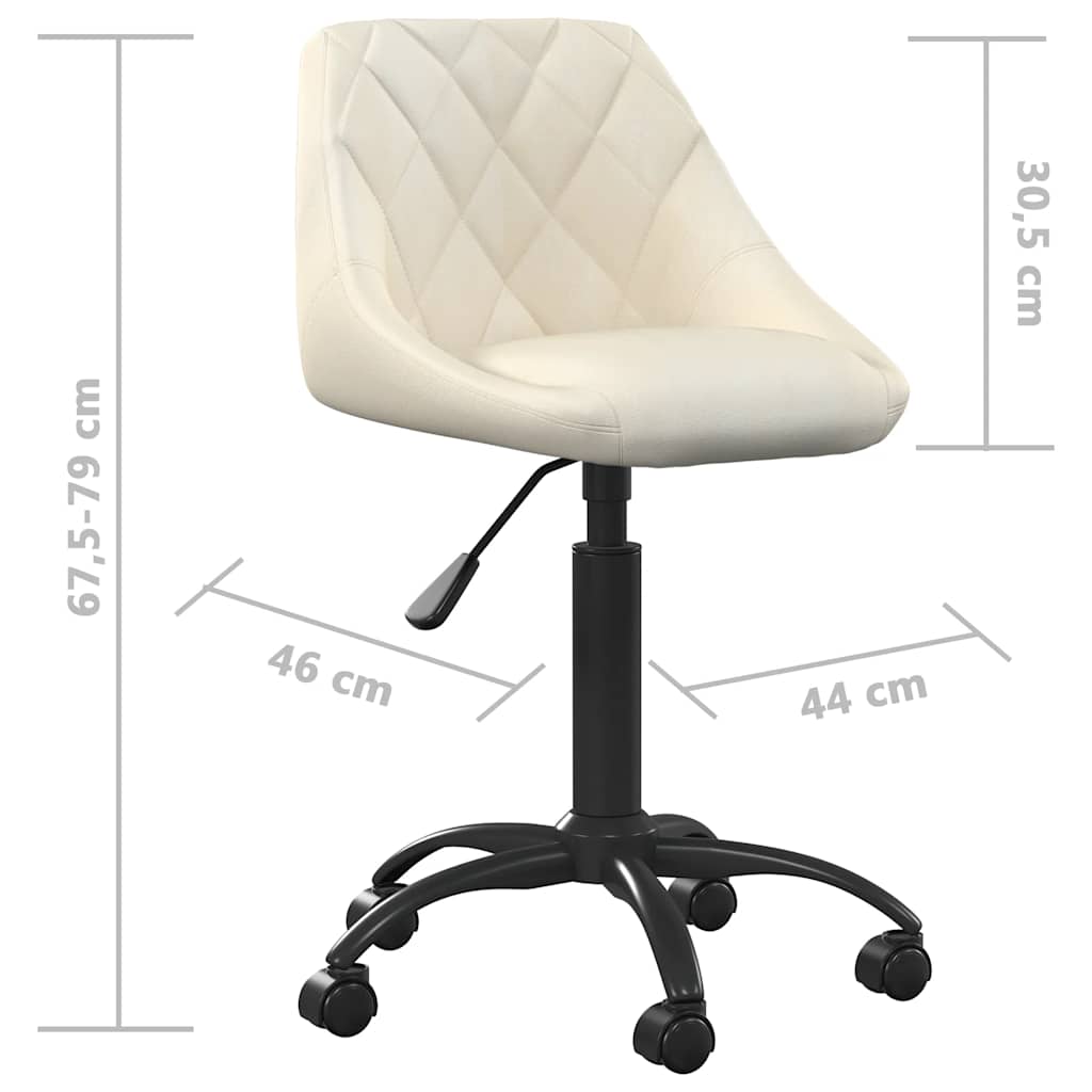 vidaXL Chaise de salle à manger crème velours