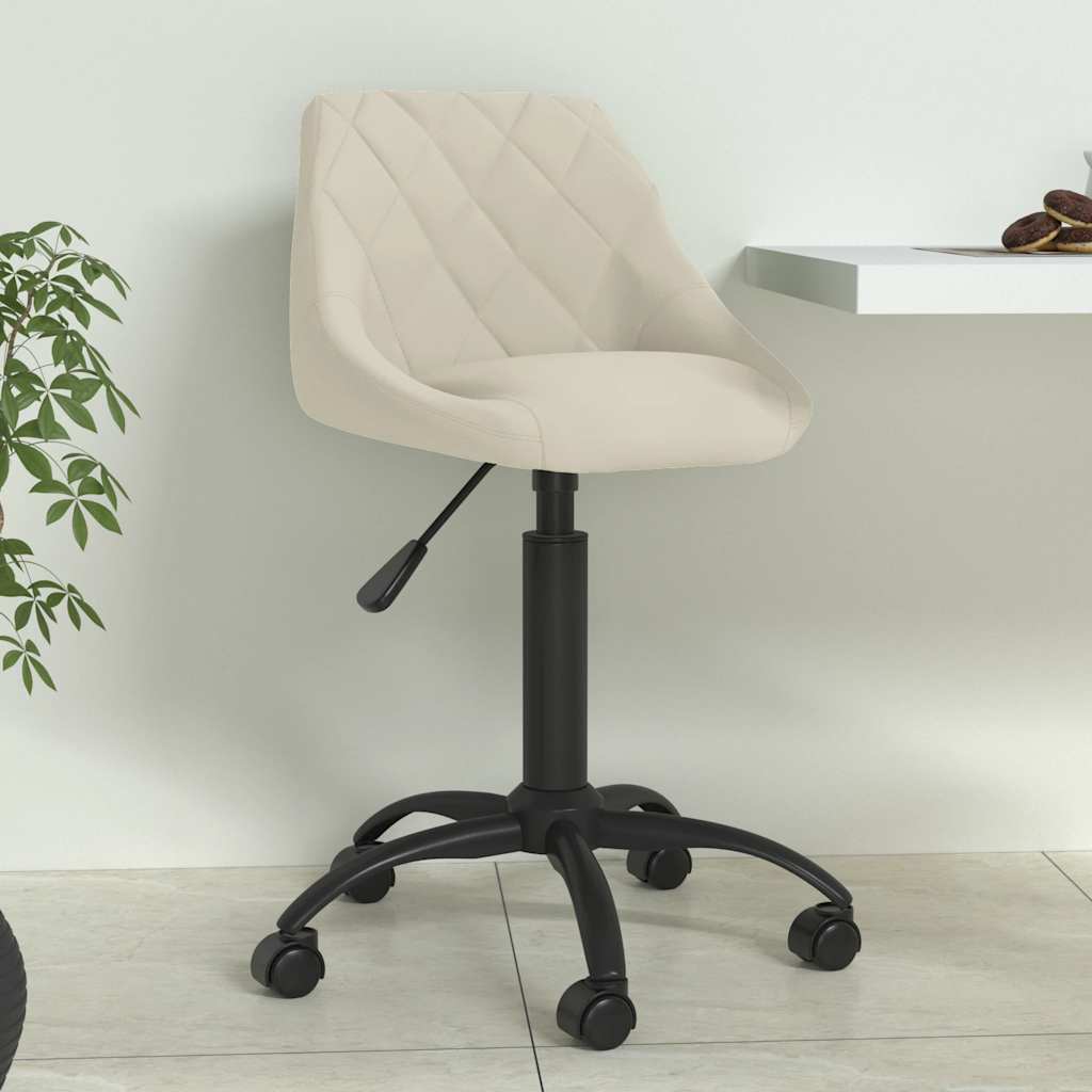 vidaXL Chaise de salle à manger crème velours