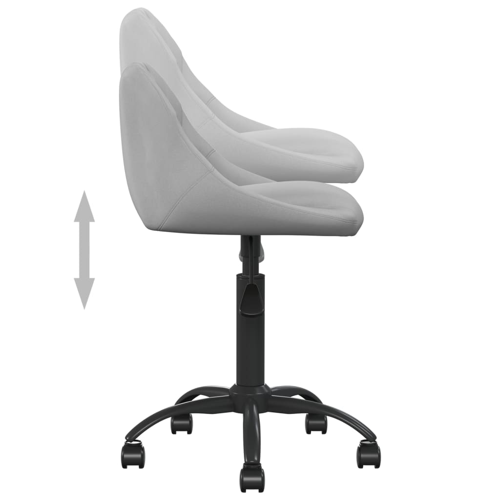 vidaXL Chaise de salle à manger gris clair velours