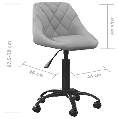 vidaXL Chaise de salle à manger gris clair velours