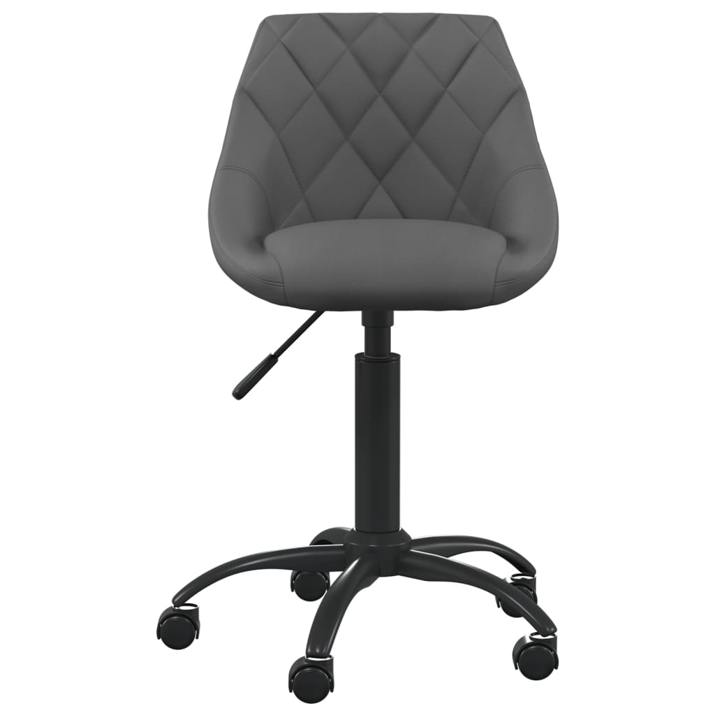 vidaXL Chaise de salle à manger gris foncé velours