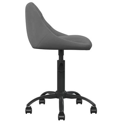 vidaXL Chaise de salle à manger gris foncé velours
