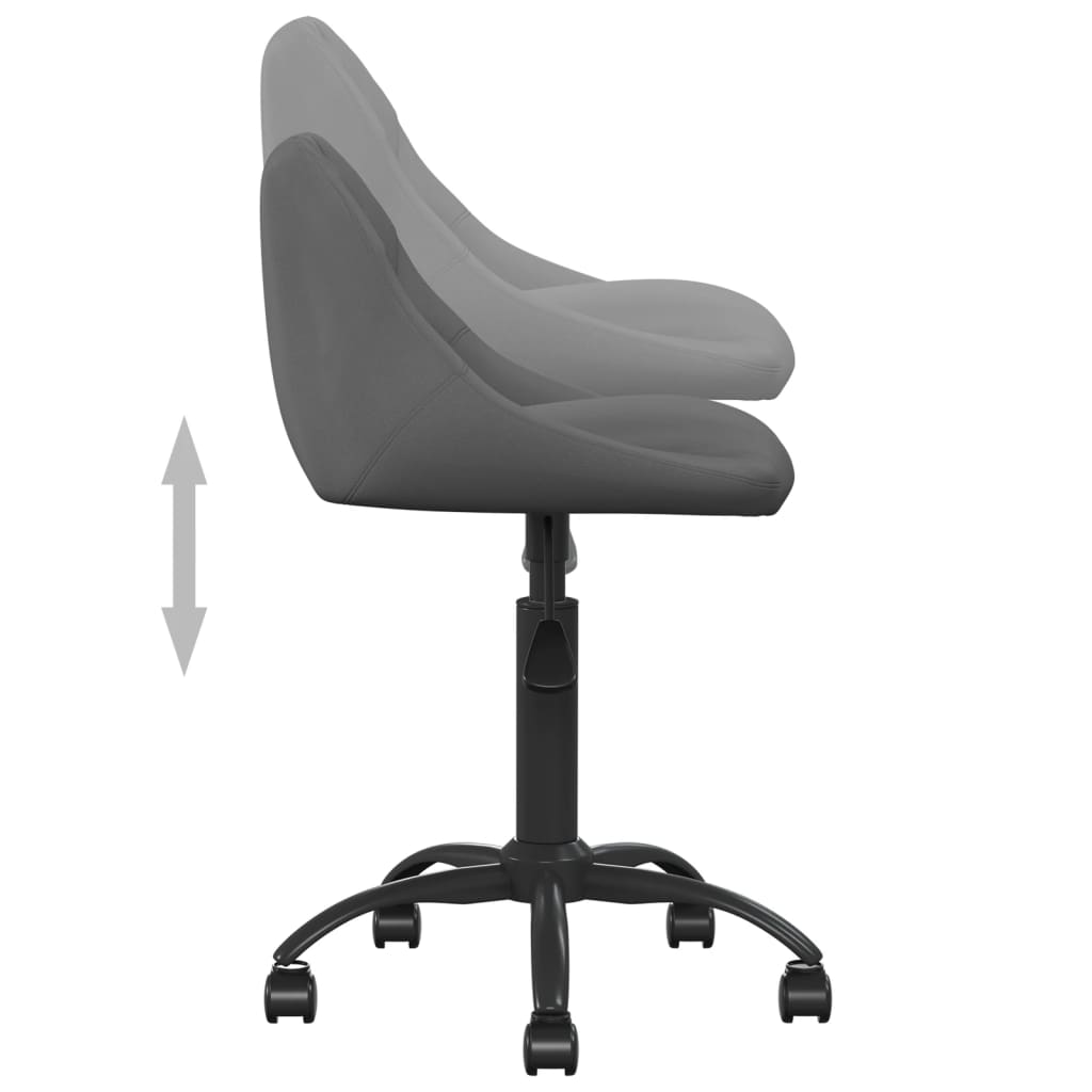vidaXL Chaise de salle à manger gris foncé velours