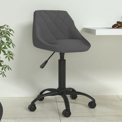 vidaXL Chaise de salle à manger gris foncé velours