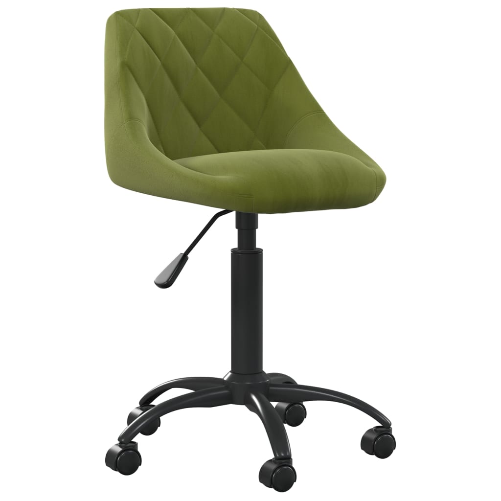 vidaXL Chaise de salle à manger velours vert clair