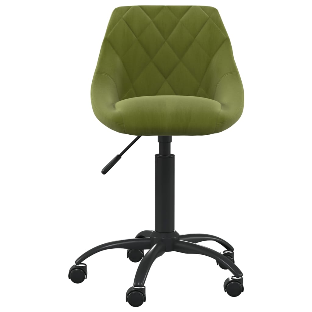vidaXL Chaise de salle à manger velours vert clair