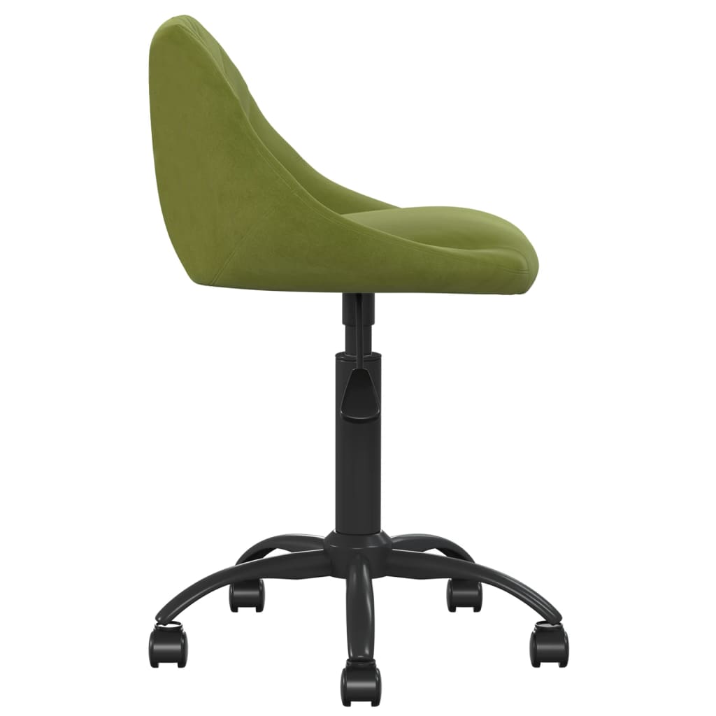 vidaXL Chaise de salle à manger velours vert clair