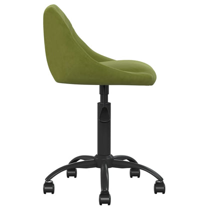 vidaXL Chaise de salle à manger velours vert clair