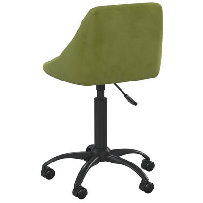 vidaXL Chaise de salle à manger velours vert clair