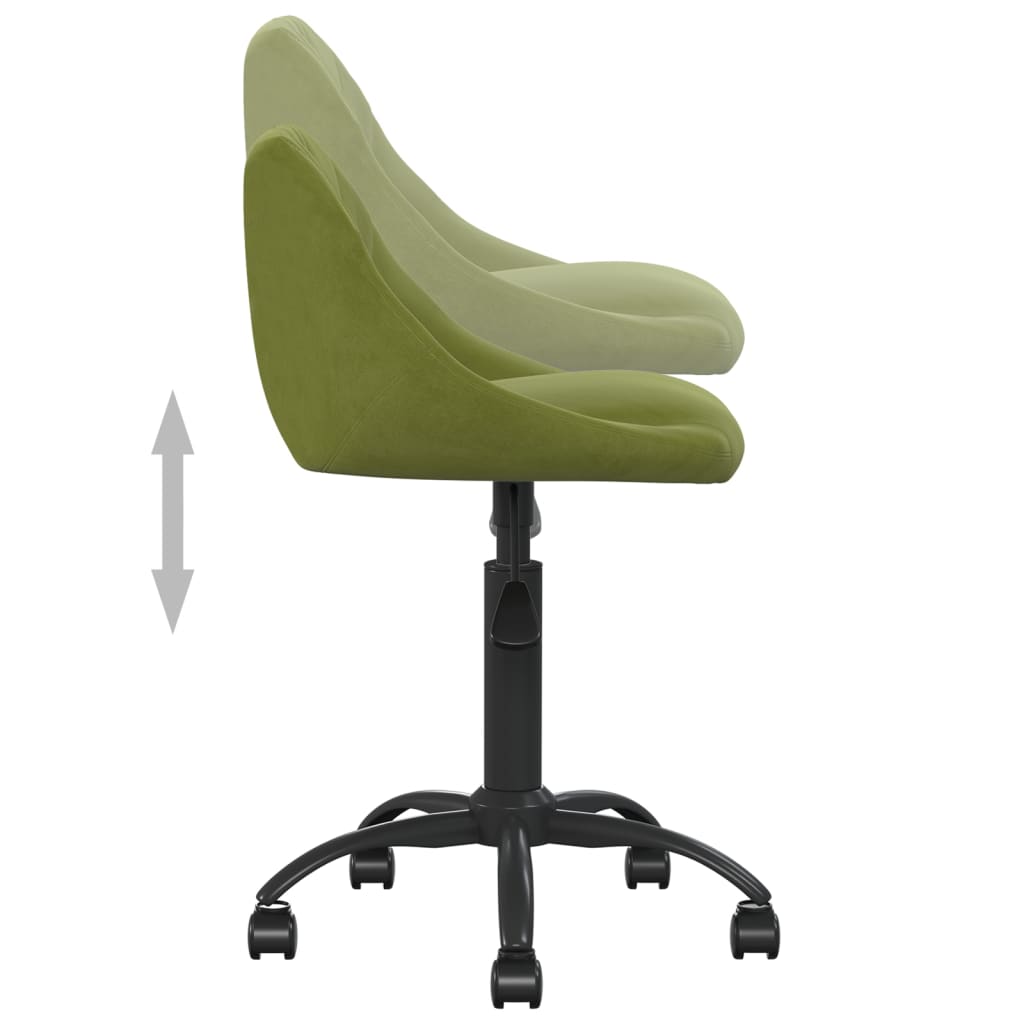 vidaXL Chaise de salle à manger velours vert clair