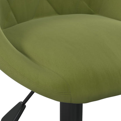 vidaXL Chaise de salle à manger velours vert clair