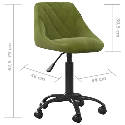 vidaXL Chaise de salle à manger velours vert clair
