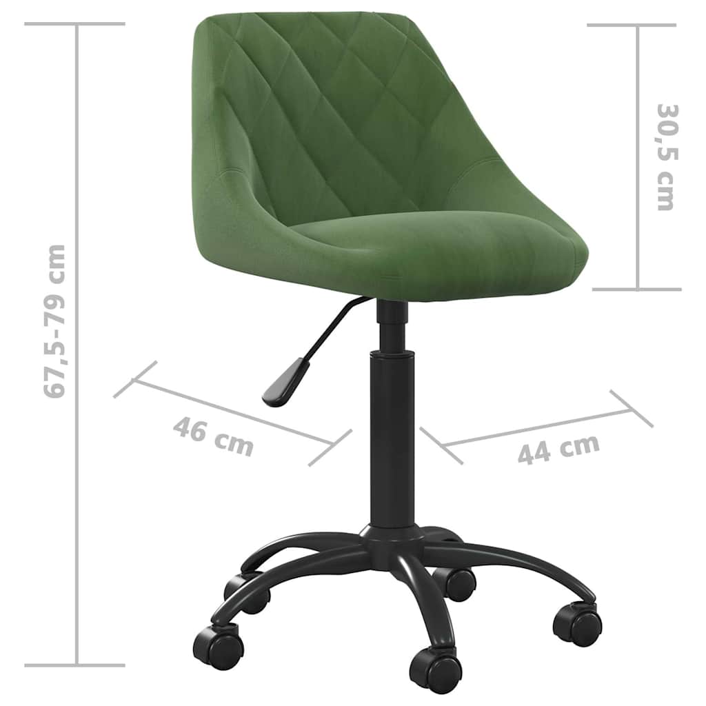 vidaXL Chaise de salle à manger Velours vert foncé