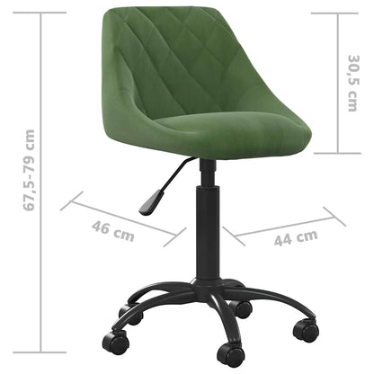 vidaXL Chaise de salle à manger Velours vert foncé