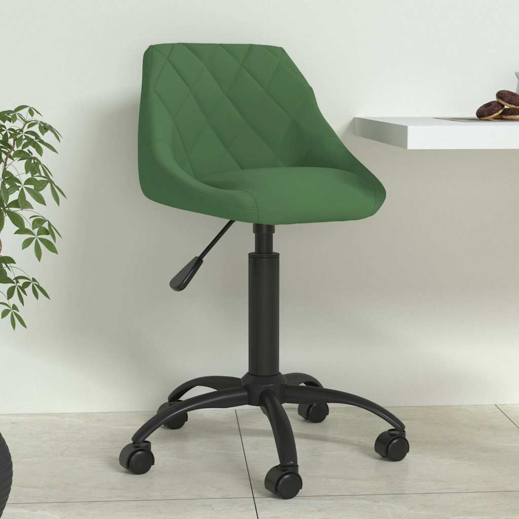 vidaXL Chaise de salle à manger Velours vert foncé