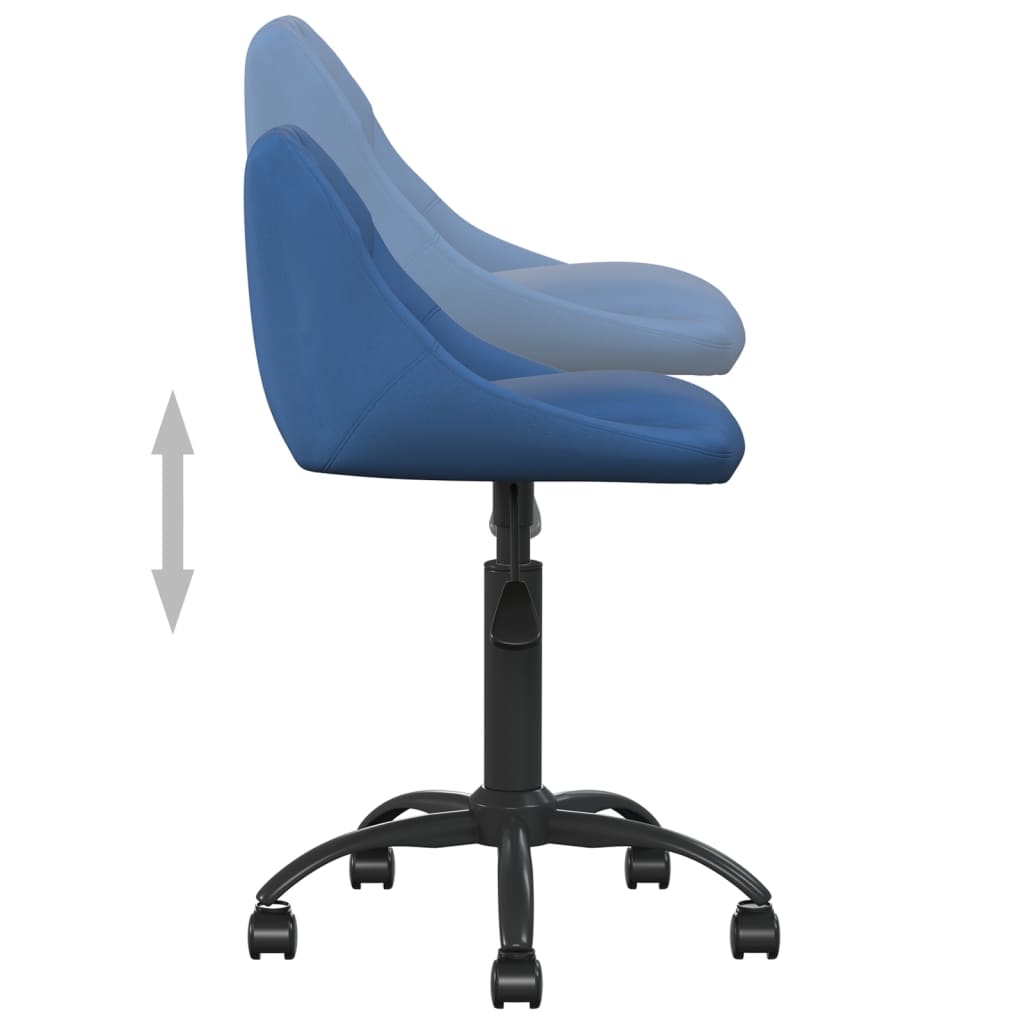 vidaXL Chaise de salle à manger velours bleu