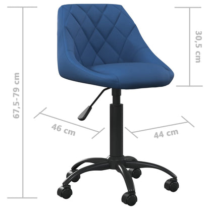 vidaXL Chaise de salle à manger velours bleu
