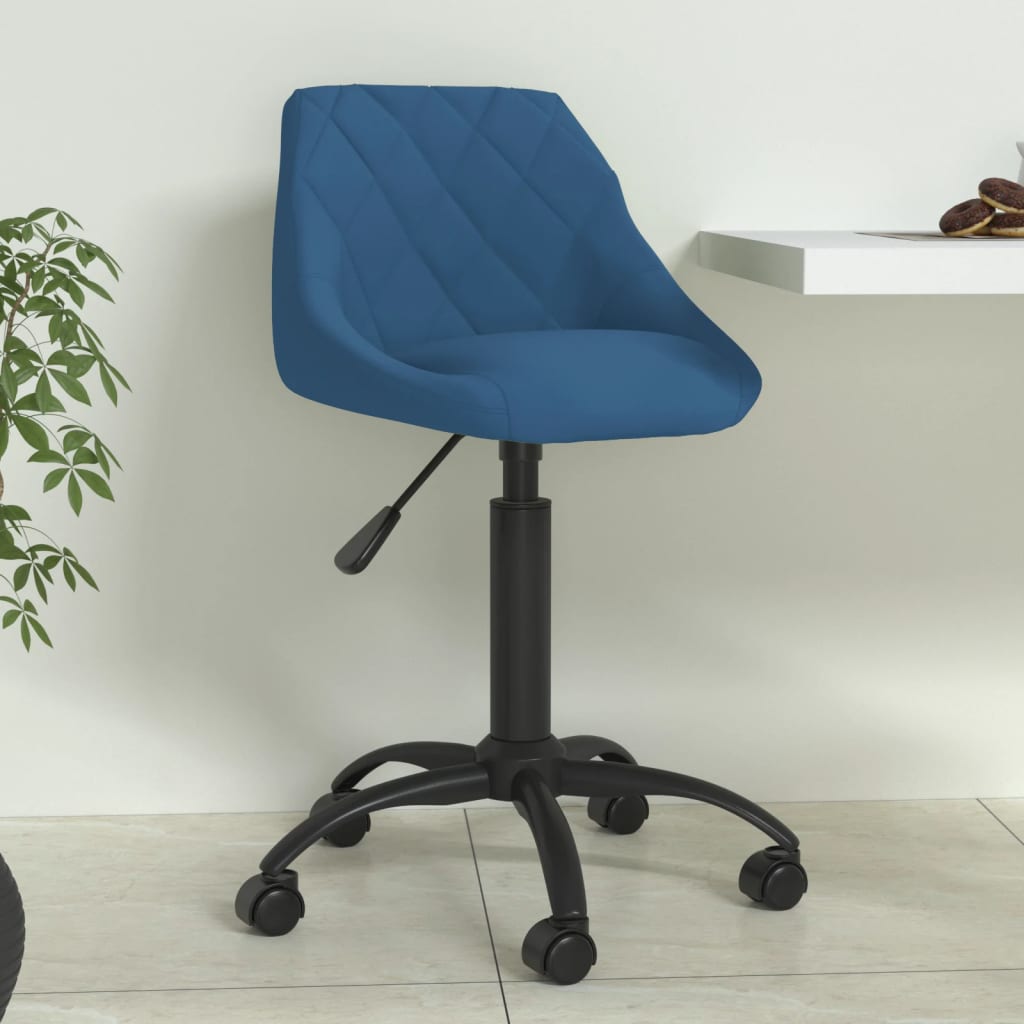 vidaXL Chaise de salle à manger velours bleu