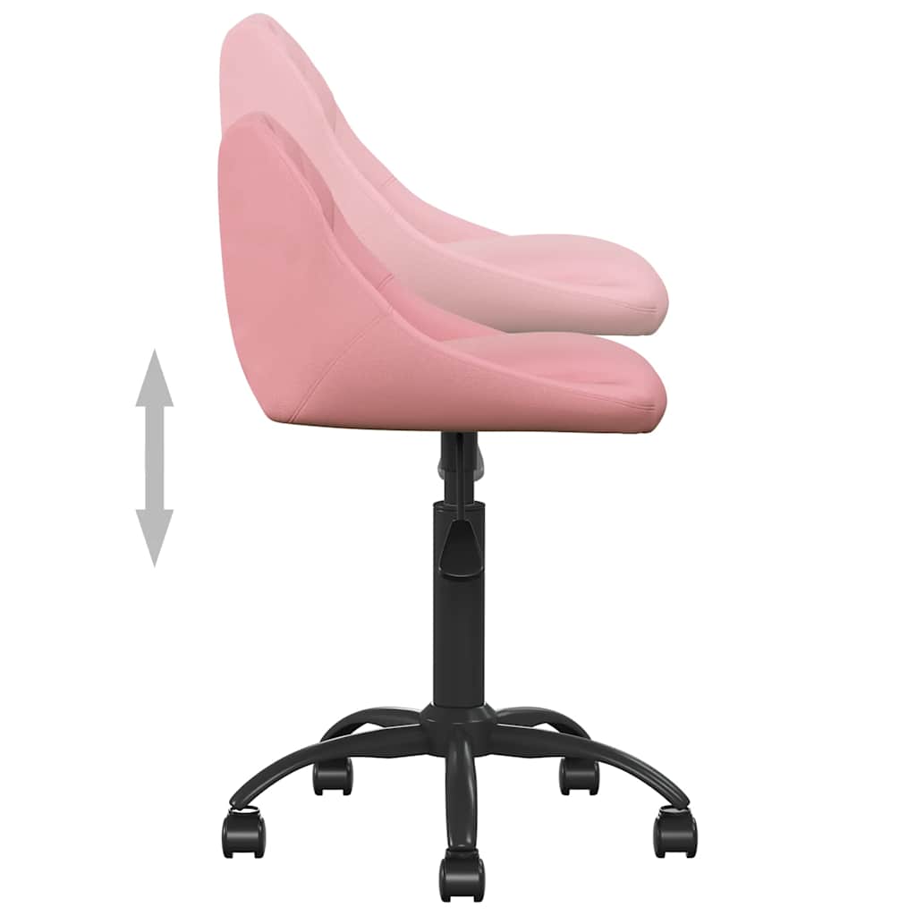 vidaXL Chaise de salle à manger Velours rose