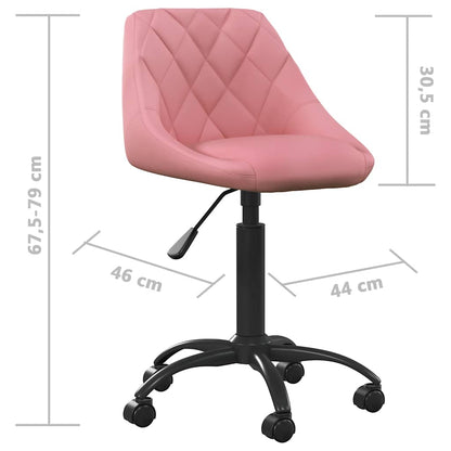 vidaXL Chaise de salle à manger Velours rose