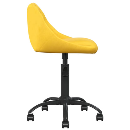 vidaXL Chaise de salle à manger velours moutarde