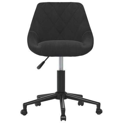vidaXL Chaises de salle à manger pivotantes 2 pcs Noir Velours