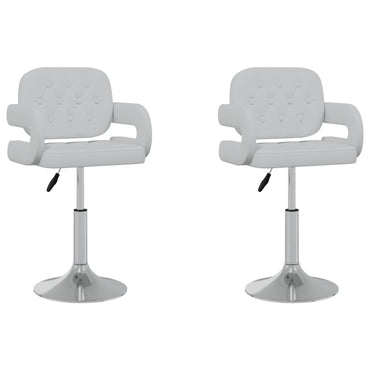 vidaXL Chaises de salle à manger pivotantes 2 pcs Blanc Similicuir
