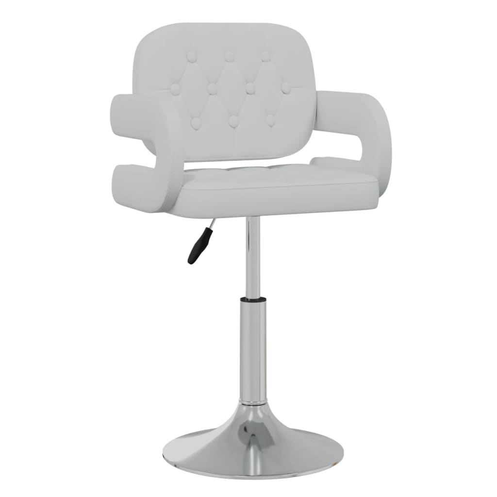 vidaXL Chaises de salle à manger pivotantes 2 pcs Blanc Similicuir