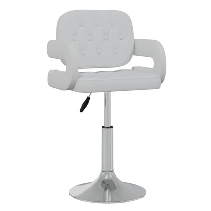 vidaXL Chaises de salle à manger pivotantes 2 pcs Blanc Similicuir