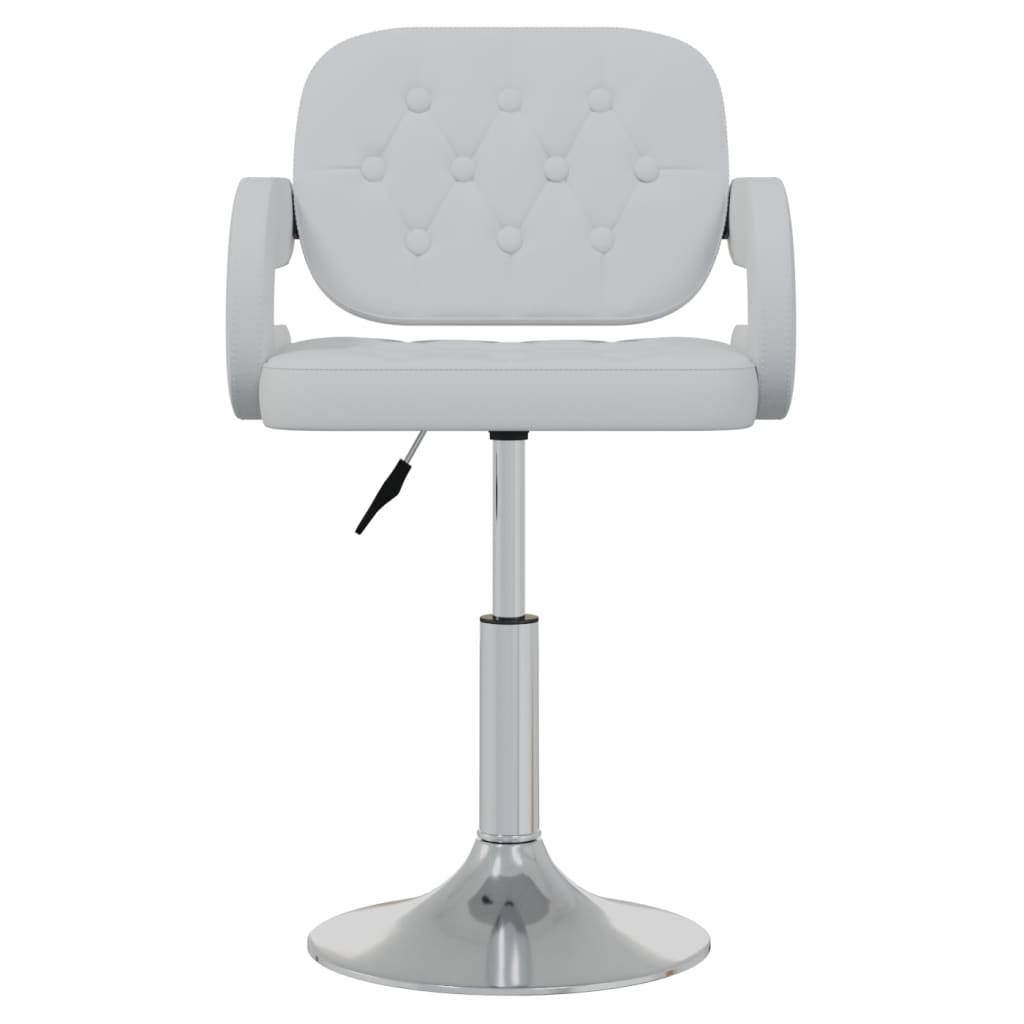 vidaXL Chaises de salle à manger pivotantes 2 pcs Blanc Similicuir