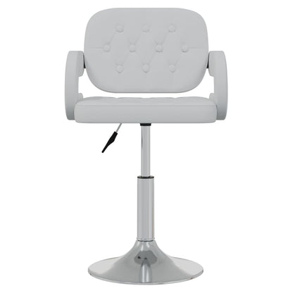 vidaXL Chaises de salle à manger pivotantes 2 pcs Blanc Similicuir