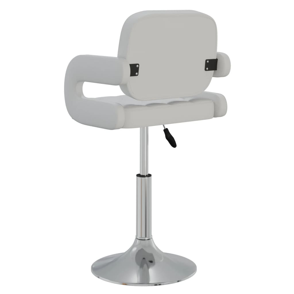 vidaXL Chaises de salle à manger pivotantes 2 pcs Blanc Similicuir