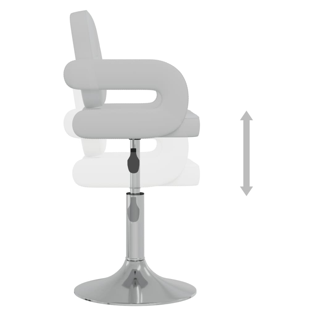 vidaXL Chaises de salle à manger pivotantes 2 pcs Blanc Similicuir