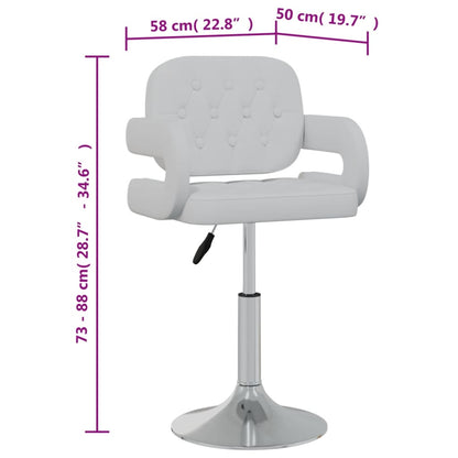 vidaXL Chaises de salle à manger pivotantes 2 pcs Blanc Similicuir