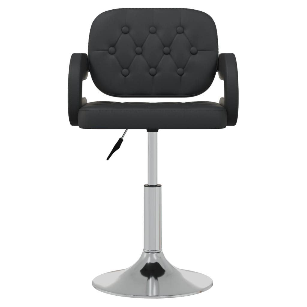 vidaXL Chaises de salle à manger 2 pcs Pivotantes Similicuir Noir